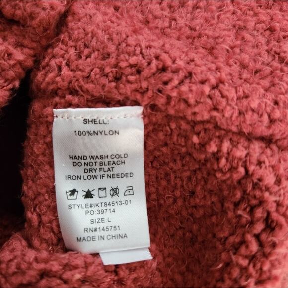 Peach Love Oversized Marled V Neck Sweater - Picture 5 of 5